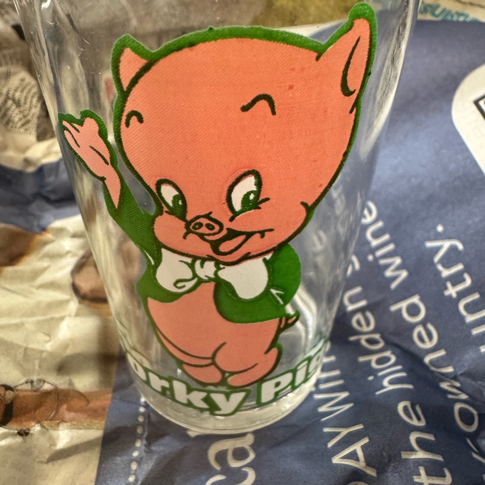 Porky Pig Cartoon Glass Tumbler
